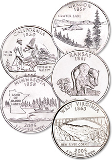 2005 Statehood Quarter designs