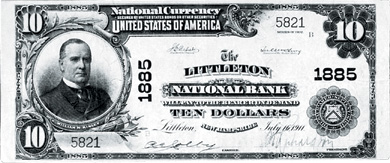 Large-size Littleton National Bank Note