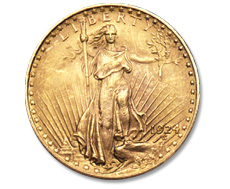 Saint-Gaudens $20 gold double eagle