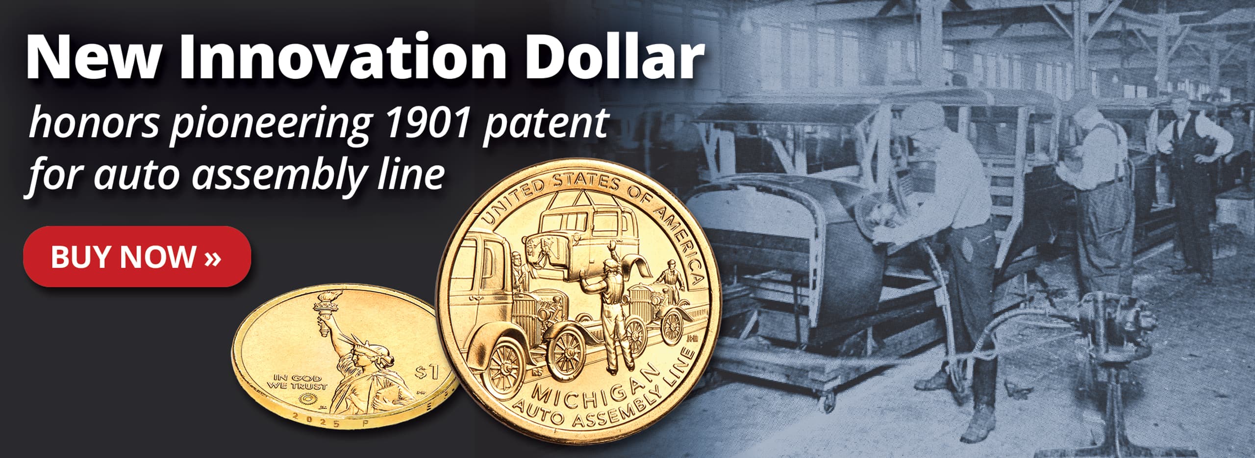 New Innovation Dollar honors pioneering 1901 patent for auto assembly line – Buy Now