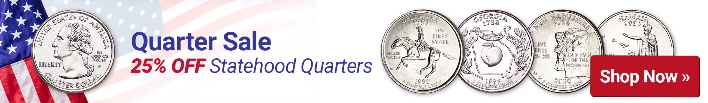 Quarter Sale - 25% Off Statehood Quarters
